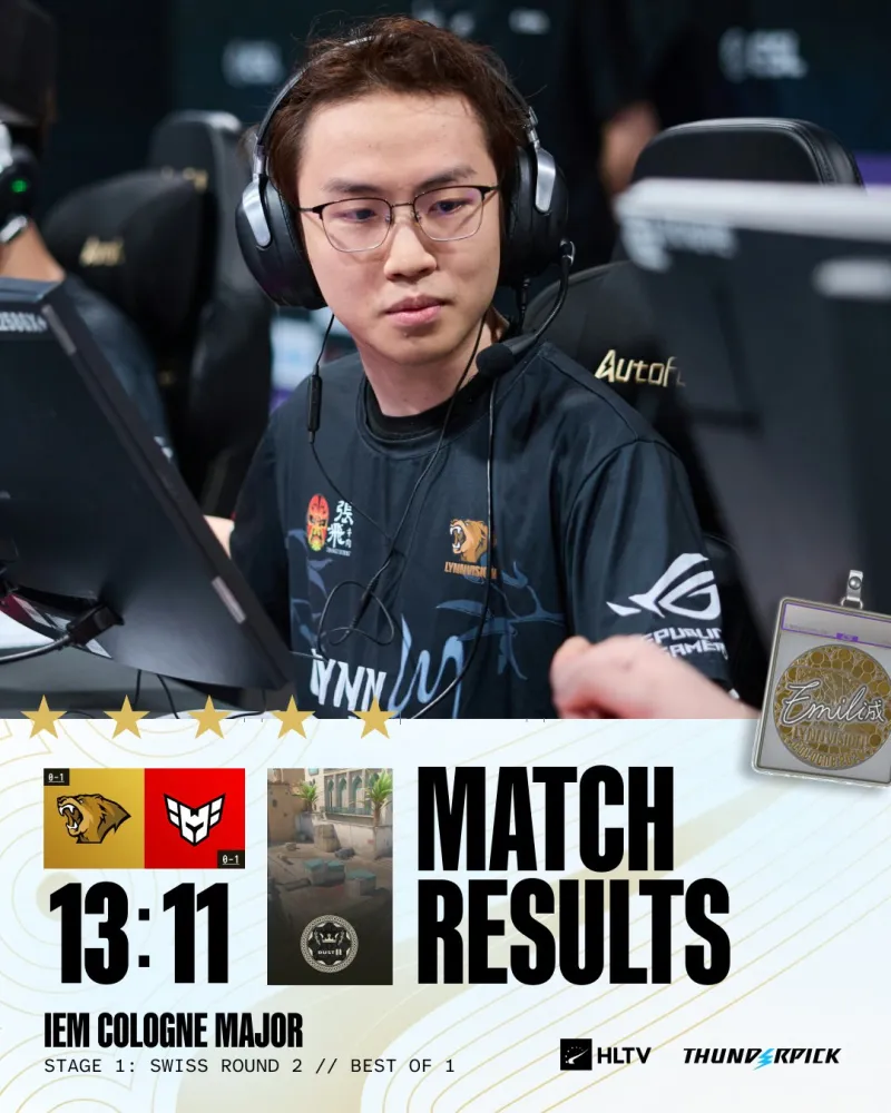 雷速体育直播-LVG 13-11 HEROIC：全员发挥力克强敌！LVG击败HEROIC